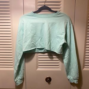 Mint green Cropped Crewneck